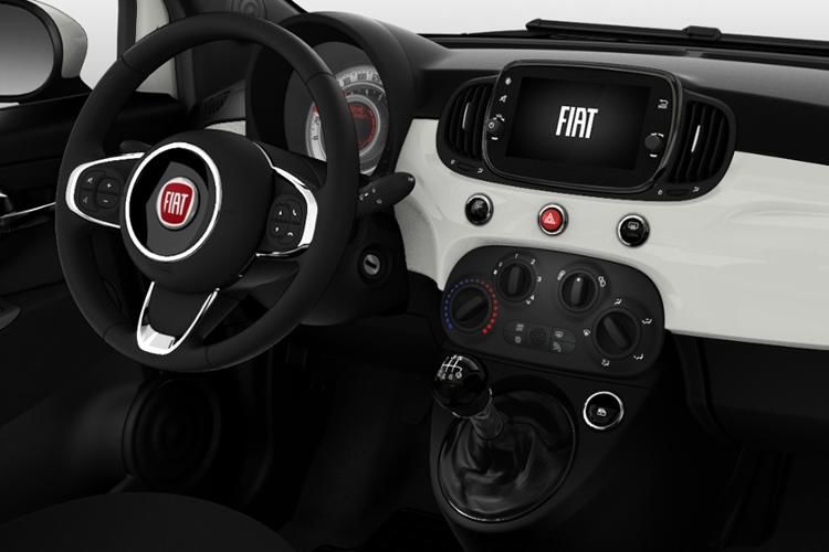 fiat 500 convertible 87kw red 42kwh 2dr auto inside view